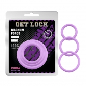 Набор из 3 сиреневых эрекционных колец Magnum Force Cock Ring - Chisa - в Рыбинске купить с доставкой