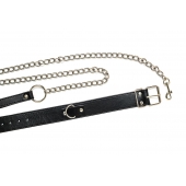 Черный ошейник с поводком Wild - Lola Games - купить с доставкой в Рыбинске