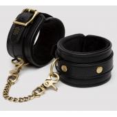Черные оковы на ноги Bound to You Faux Leather Ankle Cuffs - Fifty Shades of Grey - купить с доставкой в Рыбинске