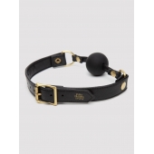 Черный кляп-шар Bound to You Faux Leather Ball Gag - Fifty Shades of Grey - купить с доставкой в Рыбинске