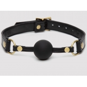 Черный кляп-шар Bound to You Faux Leather Ball Gag - Fifty Shades of Grey - купить с доставкой в Рыбинске