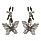Зажимы на соски с бабочками Butterfly Nipple Clamps - Pipedream - купить с доставкой в Рыбинске