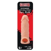 Телесная насадка EXTENDER WITH BALL STRAP 5.5 - 14 см. - Dream Toys - в Рыбинске купить с доставкой