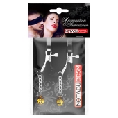 Оригинальные зажимы на соски с желтыми шариками - Notabu - купить с доставкой в Рыбинске