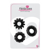 Набор из 3 черных эрекционных колец SET OF 3 COCKRINGS - Dream Toys - в Рыбинске купить с доставкой