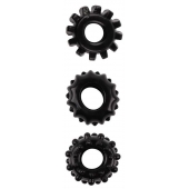 Набор из 3 черных эрекционных колец SET OF 3 COCKRINGS - Dream Toys - в Рыбинске купить с доставкой