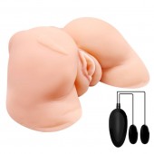 Телесная вибровагина Julie с 2 рабочими отверстиями - Baile - в Рыбинске купить с доставкой