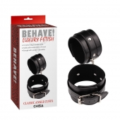 Черные оковы Classic Ankle Cuffs - Chisa - купить с доставкой в Рыбинске