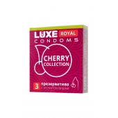 Презервативы с ароматом вишни LUXE Royal Cherry Collection - 3 шт. - Luxe - купить с доставкой в Рыбинске