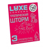 Презервативы с ароматом тропический фруктов  Тропический шторм  - 3 шт. - Luxe - купить с доставкой в Рыбинске