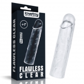Прозрачная насадка-удлинитель Flawless Clear Penis Sleeve Add 1 - 15,5 см. - Lovetoy - в Рыбинске купить с доставкой