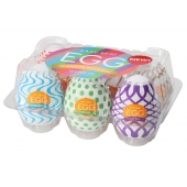 Набор из 6 мастурбаторов Tenga EGG IV с различным рельефом - Tenga - в Рыбинске купить с доставкой