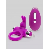 Лиловое виброкольцо с пультом ДУ Remote Control Cock Ring - Happy Rabbit - в Рыбинске купить с доставкой