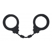 Черные силиконовые наручники Suppression - Lola Games - купить с доставкой в Рыбинске
