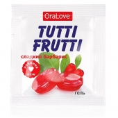 Гель-смазка Tutti-frutti со вкусом барбариса - 4 гр. - Биоритм - купить с доставкой в Рыбинске