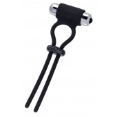 Черное эрекционное лассо на пенис Jat - A-toys - в Рыбинске купить с доставкой