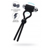 Черное эрекционное лассо Ect с виброэлементом - A-toys - в Рыбинске купить с доставкой