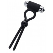 Черное эрекционное лассо Ect с виброэлементом - A-toys - в Рыбинске купить с доставкой