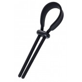 Черное эрекционное лассо на пенис Keb - A-toys - в Рыбинске купить с доставкой