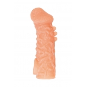 Телесная закрытая насадка с шершавой головкой Cock Sleeve Size L - 17,6 см. - KOKOS - в Рыбинске купить с доставкой