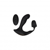 Черный вибромассажер простаты с эрекционным кольцом Strapped   Tapped - Zero Tolerance - в Рыбинске купить с доставкой