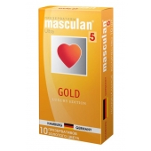 Презервативы Masculan Ultra Gold с золотым напылением и ароматом ванили - 10 шт. - Masculan - купить с доставкой в Рыбинске