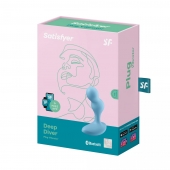 Голубой анальный вибростимулятор Deep Driver - 11,2 см. - Satisfyer - в Рыбинске купить с доставкой