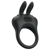 Черное эрекционное кольцо с вибрацией Davion - Baile - в Рыбинске купить с доставкой