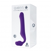 Фиолетовый безремневой страпон Queens L - Adrien Lastic - купить с доставкой в Рыбинске