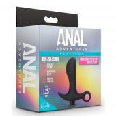 Черный анальный вибратор Silicone Vibrating Prostate Massager 01 - 10,8 см. - Blush Novelties - в Рыбинске купить с доставкой