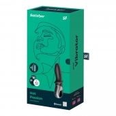 Черный анальный вибратор Hot Passion с функцией нагрева - Satisfyer - в Рыбинске купить с доставкой