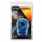 Голубое эрекционное виброкольцо Reusable 5 Function Cock Ring - Blush Novelties - в Рыбинске купить с доставкой