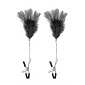 Зажимы для сосков с черными перьями Sweet Caress Feather Nipple Clumps - Sweet Caress - купить с доставкой в Рыбинске