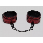 Красно-черные оковы Reversible Faux Leather Ankle Cuffs - Fifty Shades of Grey - купить с доставкой в Рыбинске