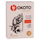 Тонкие презервативы OKOTO Thin Extra Soft - 3 шт. - Sitabella - купить с доставкой в Рыбинске