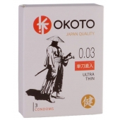 Ультратонкие презервативы OKOTO Ultra Thin - 3 шт. - Sitabella - купить с доставкой в Рыбинске
