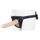 Пустотелый страпон Harness CLASSIC с бандажом - 19,5 см. - LOVETOY (А-Полимер) - купить с доставкой в Рыбинске