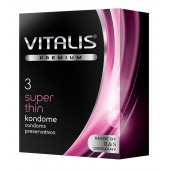 Ультратонкие презервативы VITALIS PREMIUM super thin - 3 шт. - Vitalis - купить с доставкой в Рыбинске