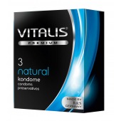 Классические презервативы VITALIS PREMIUM natural - 3 шт. - Vitalis - купить с доставкой в Рыбинске