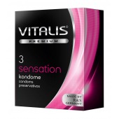 Презервативы с пупырышками и кольцами VITALIS PREMIUM sensation - 3 шт. - Vitalis - купить с доставкой в Рыбинске