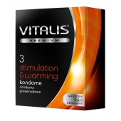 Презервативы VITALIS PREMIUM stimulation   warming с согревающим эффектом - 3 шт. - Vitalis - купить с доставкой в Рыбинске