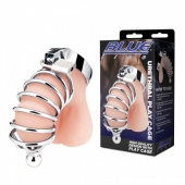 Серебристая клетка для члена Urethral Play Cage - BlueLine - купить с доставкой в Рыбинске