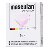 Супертонкие презервативы Masculan Pur - 3 шт. - Masculan - купить с доставкой в Рыбинске