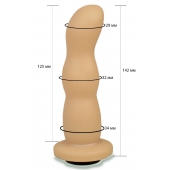 Телесная рельефная насадка Harness - 14,2 см. - LOVETOY (А-Полимер) - купить с доставкой в Рыбинске