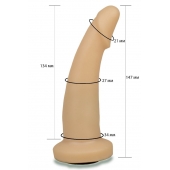 Телесная гладкая насадка Harness - 14,7 см. - LOVETOY (А-Полимер) - купить с доставкой в Рыбинске
