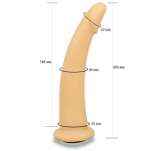 Телесная гладкая насадка-фаллоимитатор Harness - 20 см. - LOVETOY (А-Полимер) - купить с доставкой в Рыбинске