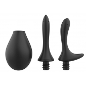Черный анальный душ Nexus Anal Douche Set с 2 сменными насадками - Nexus Range - купить с доставкой в Рыбинске