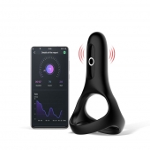 Черное виброкольцо Magic Motion Rise с подхватом мошонки - Magic Motion - в Рыбинске купить с доставкой