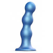 Голубая насадка Strap-On-Me Dildo Plug Balls size S - Strap-on-me - купить с доставкой в Рыбинске