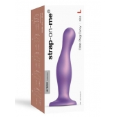 Фиолетовая насадка Strap-On-Me Dildo Plug Curvy size L - Strap-on-me - купить с доставкой в Рыбинске